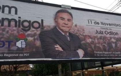 MPF acusa Odilon de infringir lei eleitoral ao usar outdoor antes da campanha