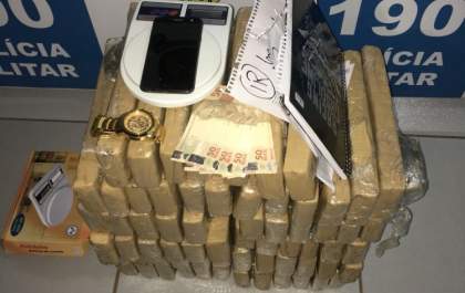 Homem de 33 anos é preso com 62 quilos de maconha no Orestinho