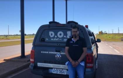 Foragido da justiça por tráfico de drogas é preso pelo DOF