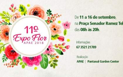 APAE de TL realiza, entre os dias 11 e 16, a 11ª ExpoFlor