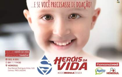Doação de medula óssea é tema de campanha promovida pelo Grupo Agitta