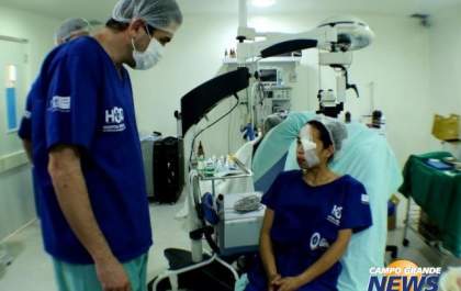 Em mutirão, 96 pacientes passam por cirurgias oftálmicas