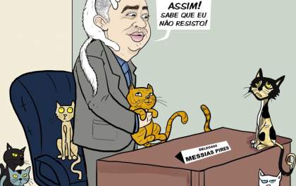 Delegado Messias Pires e seus gatos
