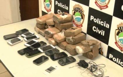 Tabletes de maconha e 14 celulares são apreendidos em penitenciária