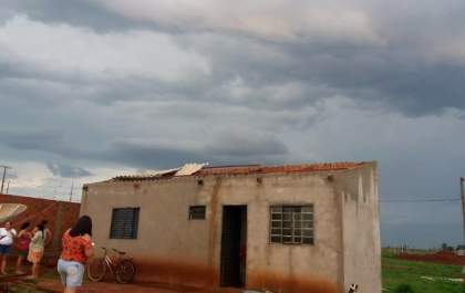 Ventos fortes destelham casas e causam estragos em municípios do Sul do Estado