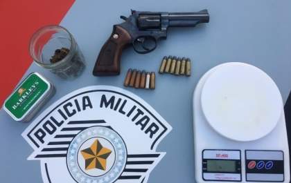 Acusado de tráfico em Andradina é preso com revólver 38 carregado