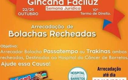 DOAÇÃO: Estudantes fazem campanha pelo hospital do amor arrecadando bolachas