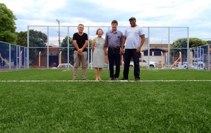 Próxima de ser entregue, quadra society vai ser opção de esporte e lazer em Andradina