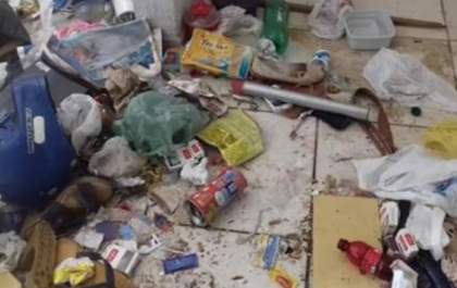 Apartamento no Residencial Novo Oeste em Três Lagoas vira “lixão”