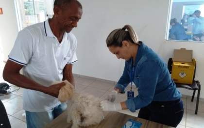 122 cães e 37 gatos foram vacinados contra a raiva em Três Lagoas