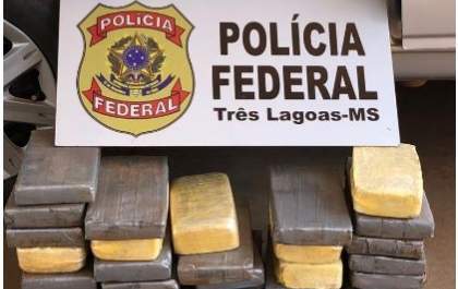 Policia Federal apreende 30 Kg de cocaína escondida dentro de veículo em Três Lagoas