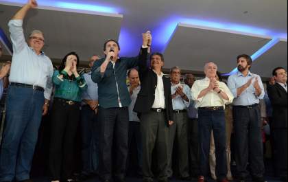 Em tupi-guarani Moka fala em vitória do PMDB