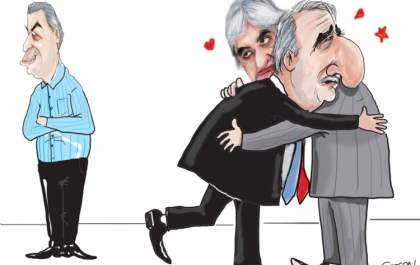 Charge do dia um peemedebista querendo ser petista