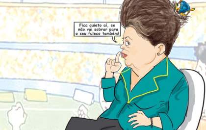 Charge do dia: A presidenta e o fuleco