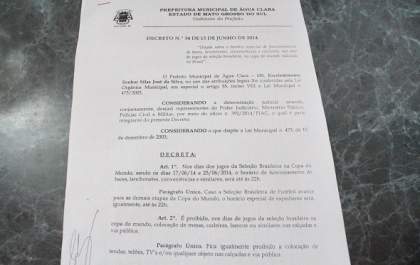 Em Água Clara, ordem judicial provoca revolta em comerciantes
