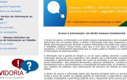Site da Câmara disponibiliza ouvidoria e serviço de informações