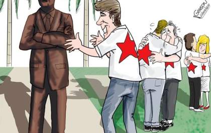 Charge: Dia do abraço na praça