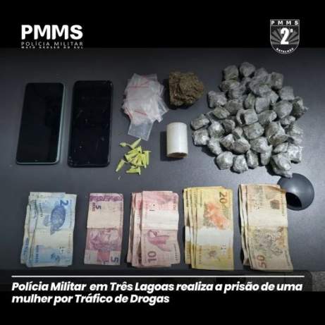 PM prende mulher por tráfico de drogas em Três Lagoas - Hojemais de ...